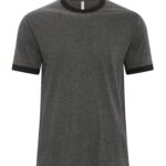ATC™ EUROSPUN® RINGER TEE - Charcoal Heather*/Black - S