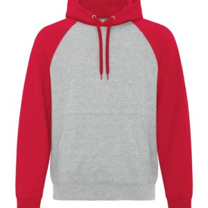 ATC™ EVERYDAY FLEECE TWO TONE HOODIE - Athletic Heather/Red - 2XL