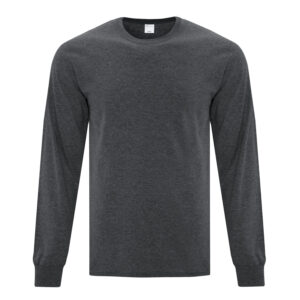 ATC™ EVERYDAY SIDE SEAM LONG SLEEVE TEE - Dark Grey Heather** - 2XL