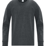 ATC™ EVERYDAY SIDE SEAM LONG SLEEVE YOUTH TEE - Dark Grey Heather** - S