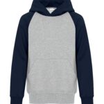 ATC™ EVERYDAY FLEECE TWO TONE YOUTH HOODIE - Athletic Heather/Dark Navy - L