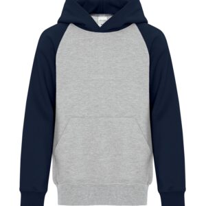 ATC™ EVERYDAY FLEECE TWO TONE YOUTH HOODIE - Athletic Heather/Dark Navy - L