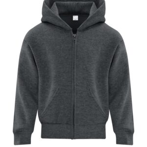 ATC™ EVERYDAY FLEECE FULL ZIP YOUTH HOODIE - Dark Heather Grey - L