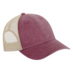 ATC™ PIGMENT DYED TRUCKER CAP - Maroon/Crème - OSFA