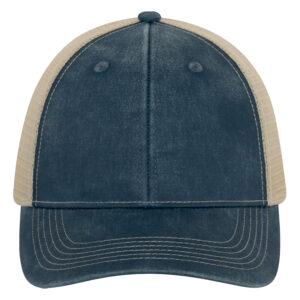 ATC™ PIGMENT DYED TRUCKER CAP - Navy/Crème - OSFA