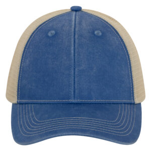 ATC™ PIGMENT DYED TRUCKER CAP - Royal/Crème - OSFA