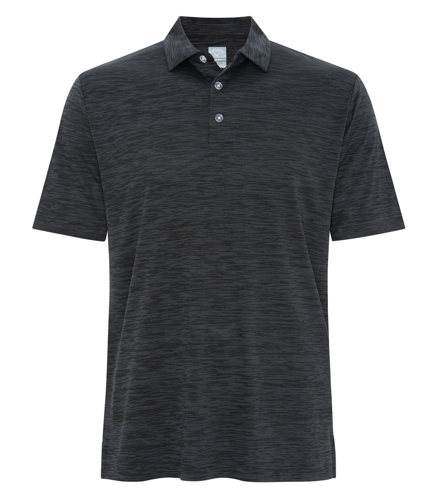CALLAWAY BROKEN STRIPE TEXTURE POLO - Black - XL