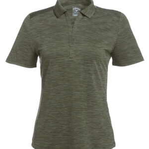 CALLAWAY BROKEN STRIPE TEXTURE LADIES' POLO - Hedge Green - M