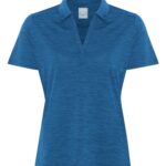 CALLAWAY BROKEN STRIPE TEXTURE LADIES' POLO - Blueberry Pancake - M