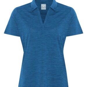 CALLAWAY BROKEN STRIPE TEXTURE LADIES' POLO - Blueberry Pancake - M