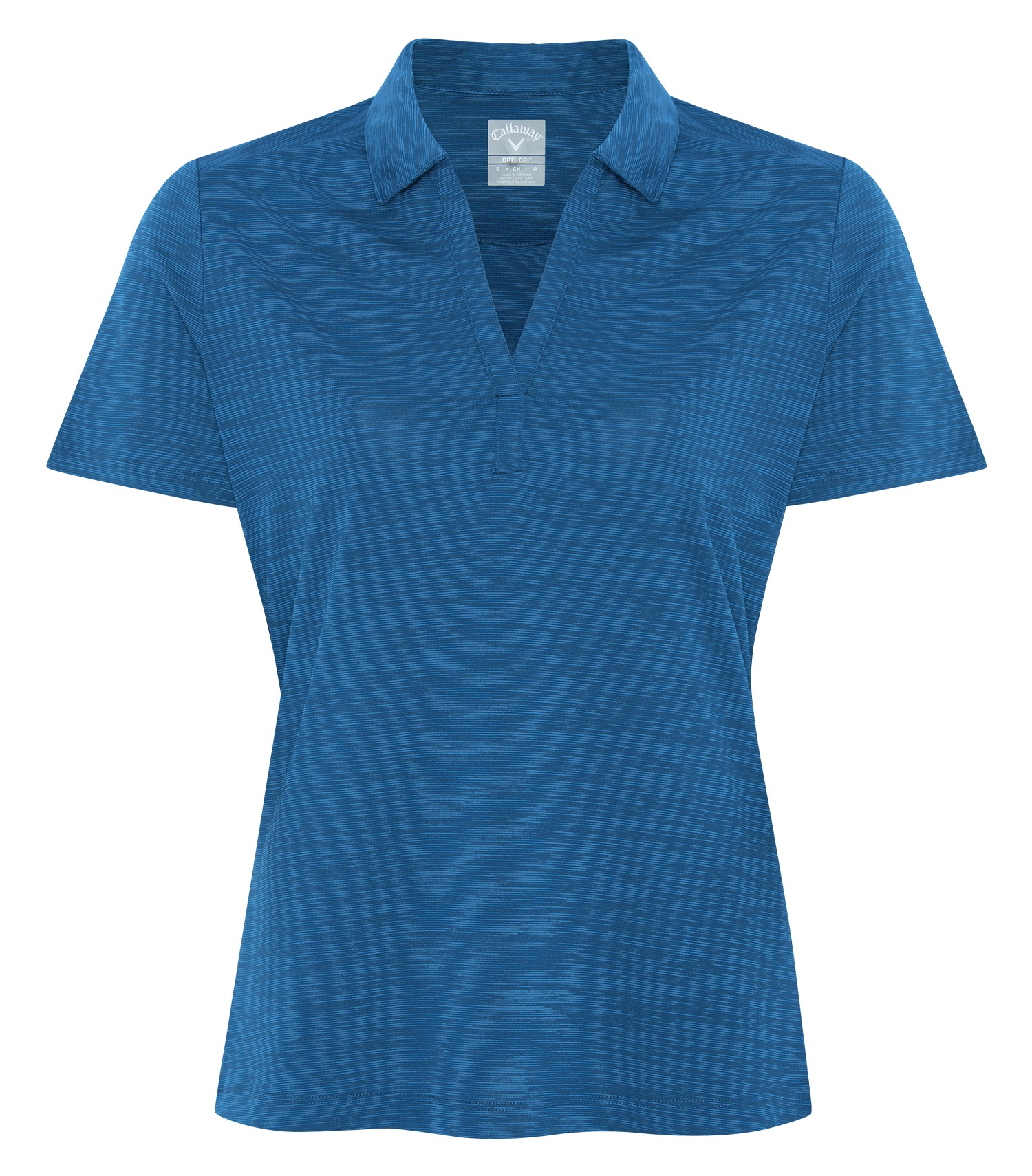 CALLAWAY BROKEN STRIPE TEXTURE LADIES' POLO - Blueberry Pancake - L
