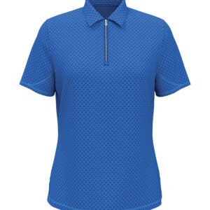 CALLAWAY ALL-OVER STITCHED CHEV LADIES’ POLO - Lapis Blue - M