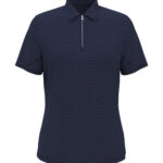 CALLAWAY ALL-OVER STITCHED CHEV LADIES’ POLO - Peacoat Navy - S