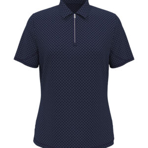 CALLAWAY ALL-OVER STITCHED CHEV LADIES’ POLO - Peacoat Navy - L