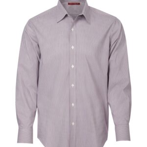 COAL HARBOUR® MINI STRIPE STRETCH WOVEN SHIRT - Aubergine Purple - S