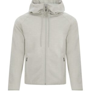 DRYFRAME® DRY TECH WATER RESISTANT FLEECE FULL ZIP HOODED JACKET - Glacier Heather - 2XL