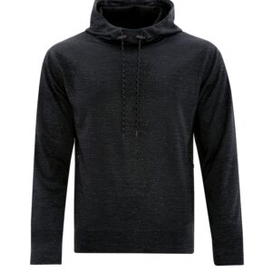 DRYFRAME® DRY TECH WATER RESISTANT FLEECE PULLOVER HOODIE - Black Heather - 4XL