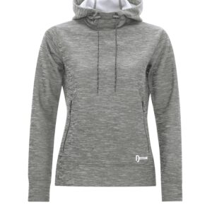 DRYFRAME® DRY TECH WATER RESISTANT FLEECE LADIES' PULLOVER HOODIE - Asphalt Heather - 2XL