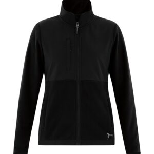 DRYFRAME® HURON FLEECE TECH LADIES' JACKET - Black/Black - 2XL