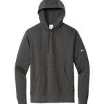 NIKE CLUB FLEECE SLEEVE SWOOSH PULLOVER HOODIE - Anthracite - XS