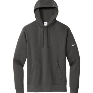 NIKE CLUB FLEECE SLEEVE SWOOSH PULLOVER HOODIE - Anthracite - XS