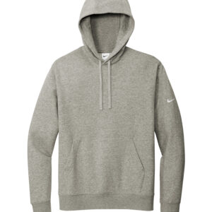 NIKE CLUB FLEECE SLEEVE SWOOSH PULLOVER HOODIE - Dark Grey Heather - 2XL
