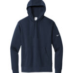 NIKE CLUB FLEECE SLEEVE SWOOSH PULLOVER HOODIE - Midnight Navy - 2XL