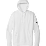 NIKE CLUB FLEECE SLEEVE SWOOSH PULLOVER HOODIE - White - S
