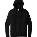 NIKE CLUB FLEECE SLEEVE SWOOSH FULL ZIP HOODIE - Black - S