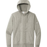 NIKE CLUB FLEECE SLEEVE SWOOSH FULL ZIP HOODIE - Dark Grey Heather - 2XL