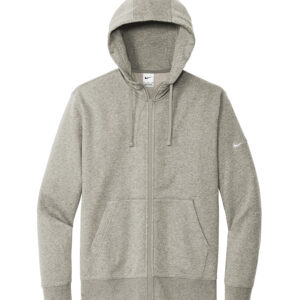 NIKE CLUB FLEECE SLEEVE SWOOSH FULL ZIP HOODIE - Dark Grey Heather - 2XL