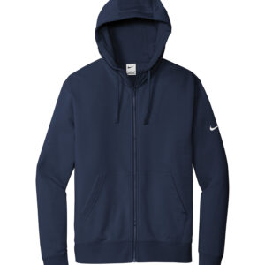 NIKE CLUB FLEECE SLEEVE SWOOSH FULL ZIP HOODIE - Midnight Navy - 2XL