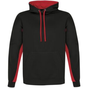 ATC™ GAME DAY™ FLEECE COLOUR BLOCK HOODIE - Black/True Red - 2XL