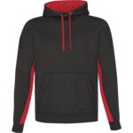 ATC™ GAME DAY™ FLEECE COLOUR BLOCK HOODIE - Charcoal/True Red - M