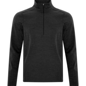 ATC™ DYNAMIC HEATHER FLEECE 1/2 ZIP SWEATSHIRT - Black Dynamic - 2XL