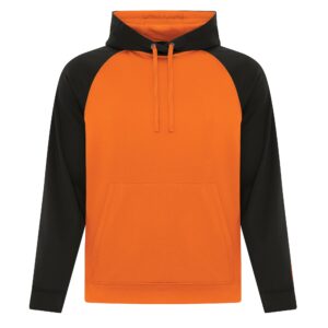 ATC™ GAME DAY™ FLEECE TWO TONE HOODIE - Deep Orange/Black - 2XL