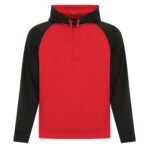 ATC™ GAME DAY™ FLEECE TWO TONE HOODIE - True Red/Black - L