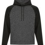 ATC™ DYNAMIC HEATHER FLEECE TWO TONE HOODIE - Charcoal Dynamic/Black - XS