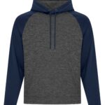 ATC™ DYNAMIC HEATHER FLEECE TWO TONE HOODIE - Charcoal Dynamic/True Navy - 2XL