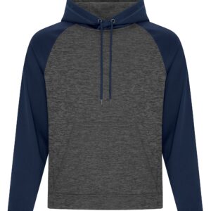 ATC™ DYNAMIC HEATHER FLEECE TWO TONE HOODIE - Charcoal Dynamic/True Navy - 2XL