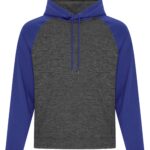 ATC™ DYNAMIC HEATHER FLEECE TWO TONE HOODIE - Charcoal Dynamic/True Royal - XL