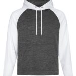 ATC™ DYNAMIC HEATHER FLEECE TWO TONE HOODIE - Charcoal Dynamic/White - XS