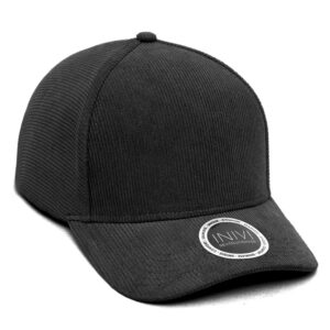 INIVI COOPER CORDUROY 2 PANEL CAP - Black - OSFA