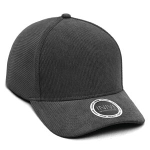 INIVI COOPER CORDUROY 2 PANEL CAP - Dark Grey - OSFA