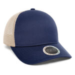INIVI TENFOUR 2 PANEL TRUCKER CAP - Navy/Dark Sand - OSFA