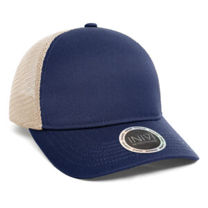 INIVI TENFOUR 2 PANEL TRUCKER CAP - Navy/Dark Sand - OSFA