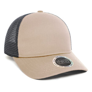 INIVI TENFOUR 2 PANEL TRUCKER CAP - Sand/Dark Grey - OSFA