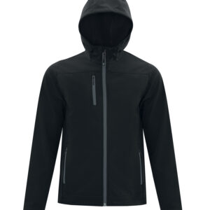 COAL HARBOUR® EVERYDAY HOODED WATER REPELLENT STRETCH SOFT SHELL JACKET - Black - 2XL