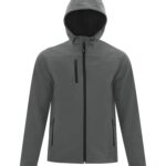 COAL HARBOUR® EVERYDAY HOODED WATER REPELLENT STRETCH SOFT SHELL JACKET - Iron Grey - L
