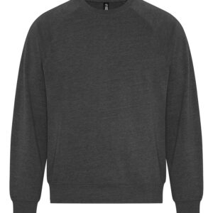 KOI® ELEMENT CVC FRENCH TERRY CREWNECK - Charcoal Heather Grey* - 2XL